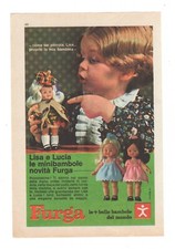 PUBBLICITA' ADVERTISING WERBUNG ITALIAN CLIPPING 1967 FURGA BAMBOLE LISA E LUCIA