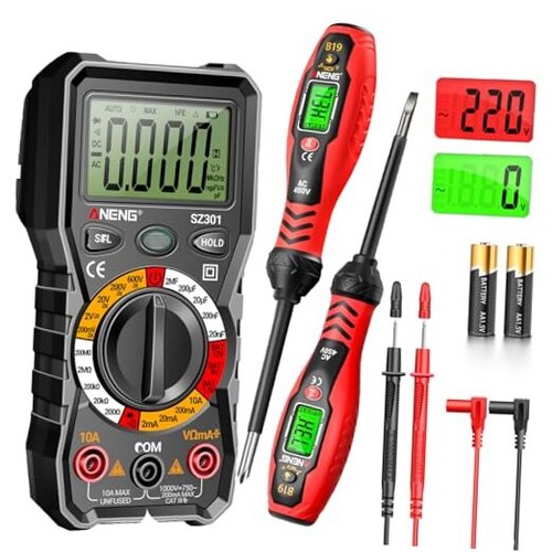 Multimeter with voltage tester - with,