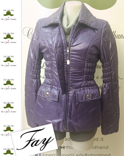 Fay piumino donna viola slim - piumino,