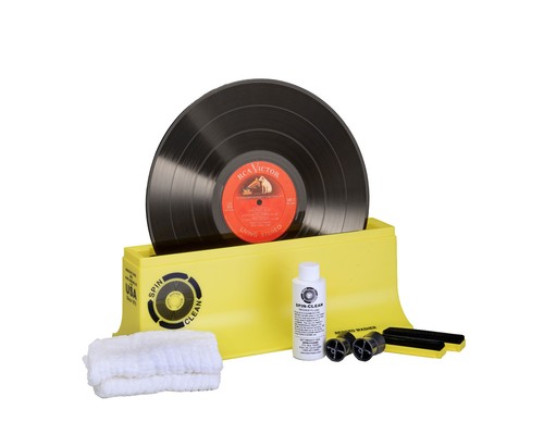 Spin clean record washer - record,