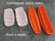 TUPPERWARE SET SUSHI PARTY - MAKI Party et NIGIRI Party  - Blanc et Orange
