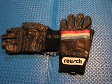Vintage Reusch guanti sci winter ski  gloves  '70s  genuine leather France flag