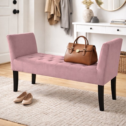 Panca rosa con - rosa, piedi