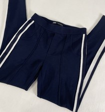 Leggings Zara blu navy righe