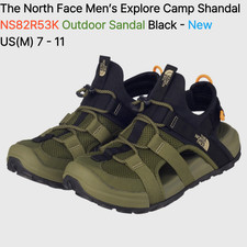The North Face Uomo Explore Camp Shandal NS82R53K Sandalo Outdoor Nero - Nuovo