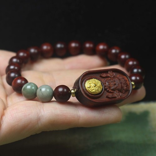 Bracciale perle buddiste - , legno