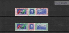 1933 ITALIA REGNO serie di 2 Trittici "POSTA AEREA CROCIERA NORD ATLANTICA - ...