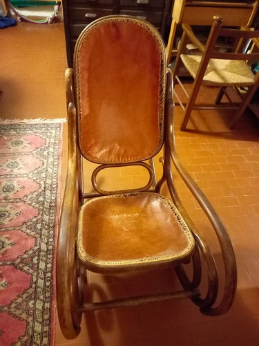 Sedia dondolo stile thonet - sedia,