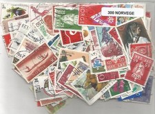 Lot 300 timbres de Norvege