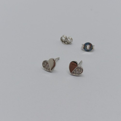 Orecchini bottone cuore - orecchini, a