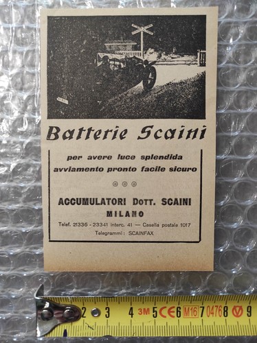 Antica pubblicità del 1926