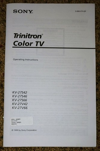 Sony trinitron 27s42 a - sony,