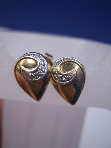 Orecchini bottone 750er oro - a,