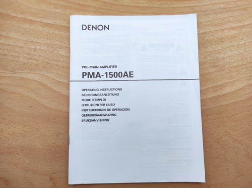 Denon pma 1500ae user manual - denon,