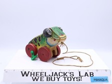 Fisher-Price Jolly Jumper Frog #450 1956 giocattolo vintage pull