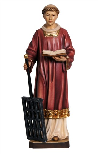 Statua san lorenzo legno - di,