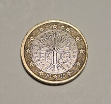 Moneta da 1 EURO Francia 2000 Liberte Egalite Fraternite - Errore Conio