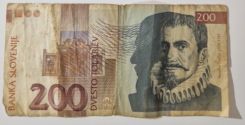 Banconota slovena 200 - banconota,