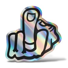 Sticker olografico fluo dito - sticker,