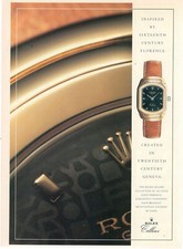 ROLEX OROLOGIO CELLINI Collection sixteenth century florence Pubblicità 1998