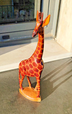 STATUA GIRAFFA IN LEGNO -