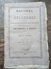 Libro Antico Raccolta Delle Circolari Amministrazione Boschi e Selve Torino 1827