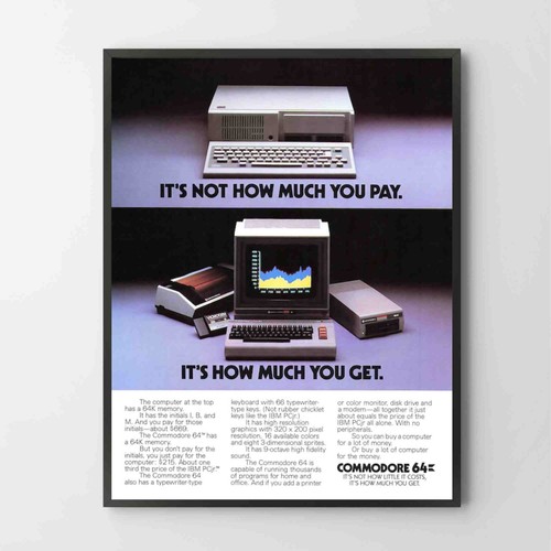 Poster commodore console - 64,