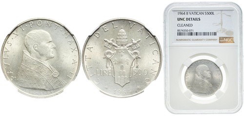 Vatican city 1964 500 - city, lire