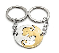 Portachiavi D'Acciaio Argento Partner Per Cani Bassotto