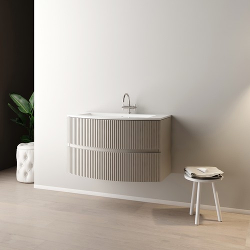 Mobile bagno sospeso - sospeso, curvo