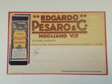 Cartolina Pubblicitaria Edgardo Pesaro Mogliano Veneto Estratto Caffè Venezia 