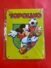 TOPOLINO GOL Walt Disney Panini INSEGNA / TARGA in metallo 19x14 cm. Cover