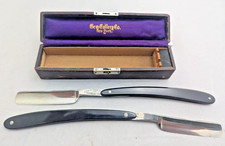 RARO rasoio dritto vintage Gem Cutlery Co 2 con scatola originale, Germania 6,5x1,4x1,4"