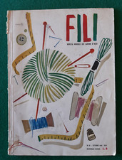 OTTOBRE 1940 FILI RIVISTA LAVORI D'AGHI CUCITO RICAMO ED. DOMUS LAVORI FEMMINILI