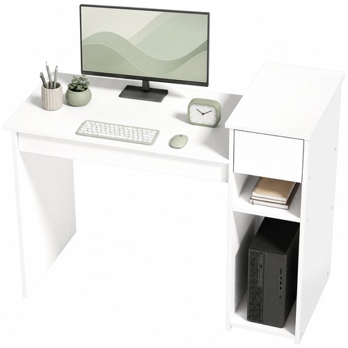 Homcom scrivania con scaffali - homcom,
