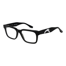 Trussardi Occhiali TSU6052 A02 Nero Rettangolo Cerchio Completo Acetato, 53mm Un