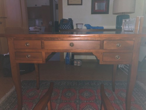 Vendo scrivania legno con - scrivania, in