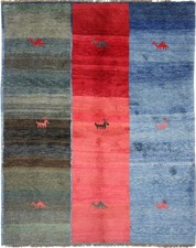 Originale Tappeto Persiano Gabbeh Ghashghai Orientale 206 CM X 164 Vecchio