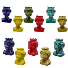 TESTE DI MORO H12 CERAMICA VERUS CALTAGIRONE VARI COLORI