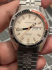 Orologio Uomo Vintage Caravelle Bulova Eta Automatico 666 Piedi Diavolo Diver Funzionante