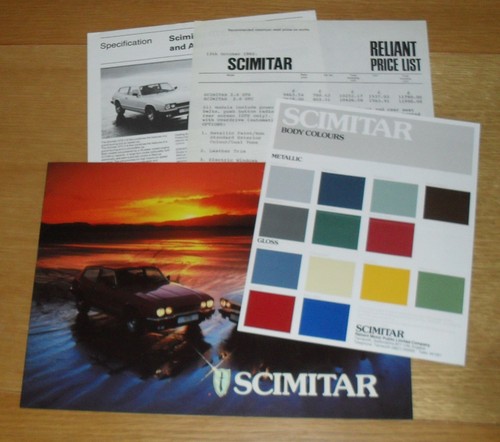 Set brochure reliant scimitar - set,