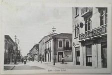 CARTOLINA SORA CASA DEL FASCIO FROSINONE VENTENNIO ANIMATA PAESAGGISTICA C1
