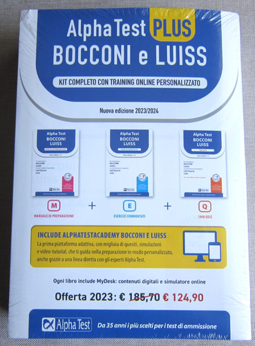 Alpha test plus bocconi - bocconi, e