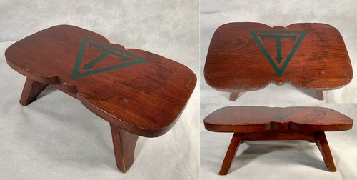 Sgabello vintage legno pino - sgabello,