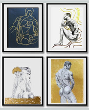 Schizzo inchiostro arte nudo