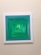 Quadro astratto su tela 60x60 cm dipinto a mano. 