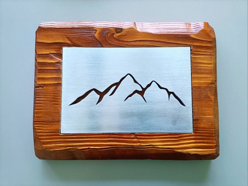 Cornice legno con piastra - cornice,