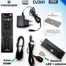 Decoder DVB-T2 HD 1080p MINI STICK cavo HDMI INCLUSO, SINTONIZZAZIONE AUTOMATICA