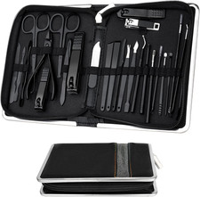 26 Pezzi Set Manicure Professionale Kit Set Tagliaunghie Pedicure Set Donna Uomo