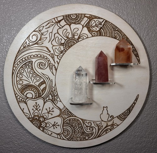 Mandala bianco luna - luna, gatto